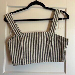 ZARA NWT Denim Sleeveless Crop Top